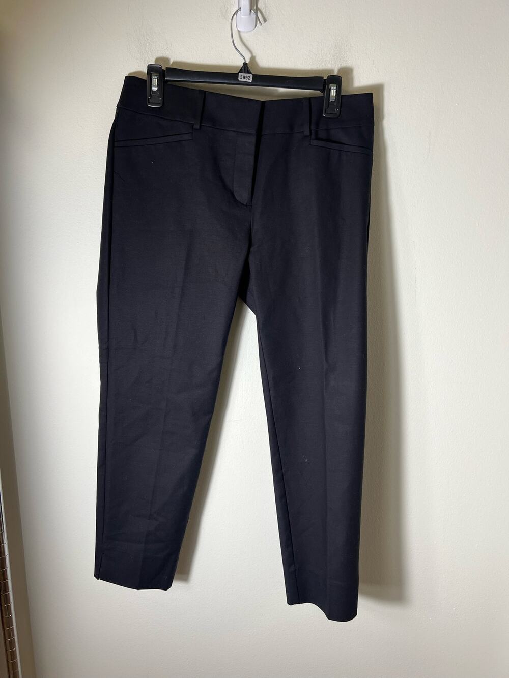 Womens Loft Wide Leg Black Work Pants Sz 6
